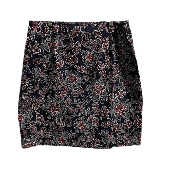 Talbots A Line Skirt Navy with Red & White 16W - Picture 1 of 4